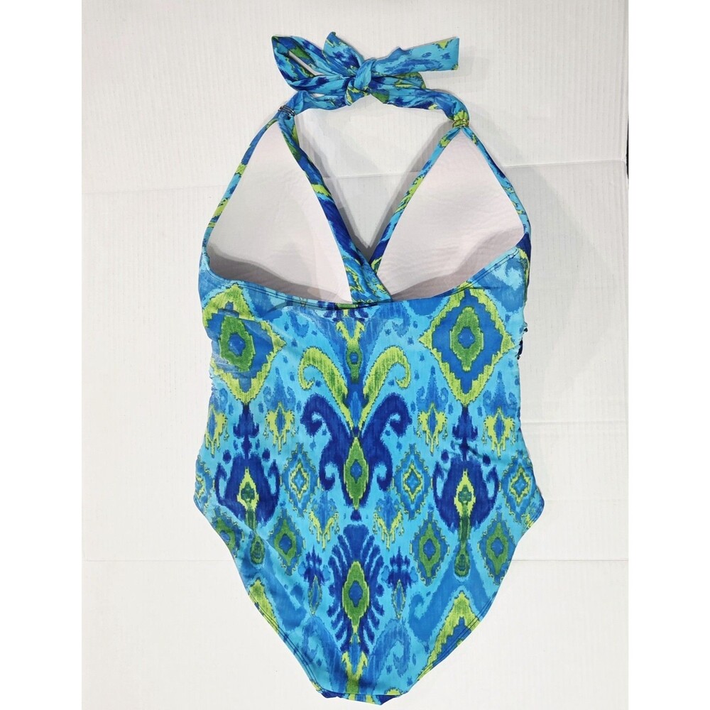 Lauren Ralph Lauren Slimming Swimsuit One Piece 12 Bathing Suit Tummy Control - Picture 3 of 7